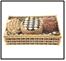 Банный набор в бамбук/корзинке 5пр 25х16см h6,5см "Шоколад" 201395